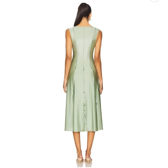 BUCI HEIRESS DRESS IN SAGE - Picture 4 of 4